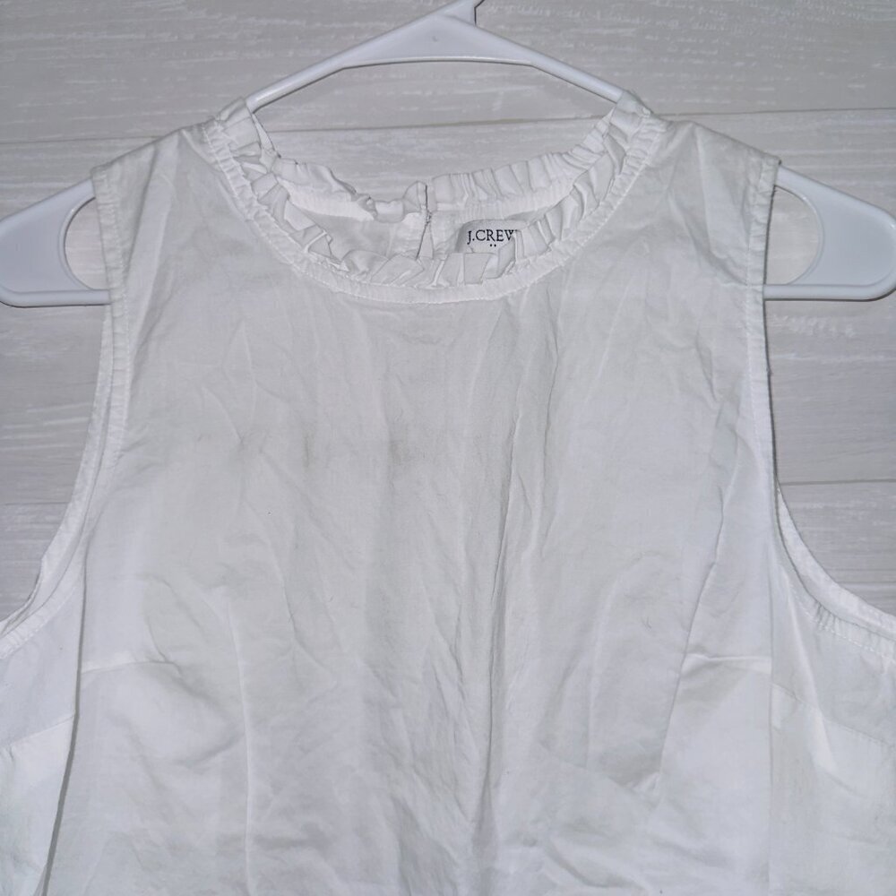 J. Crew Factory Bi353 Cotton high-neck swing top with embroidery size small - Picture 3 of 7